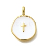 Brass with Enamel Pendants KK-D295-31G-02-1