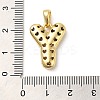 Brass Micro Pave Cubic Zirconia Pendants KK-E061-03G-25-3