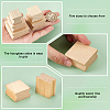 AHADERMAKER 20Pcs 5 Styles Square Grooved Wood Blocks for Stamp Carving WOOD-GA0001-63-3