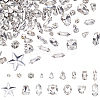 410Pcs 16 Styles Sew on Glass Rhinestone RGLA-ME0001-05-1