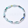 Electroplate Opaque Solid Color Glass Stretch Bracelets BJEW-JB04200-M-2