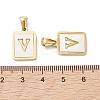 Ion Plating(IP) 304 Stainless Steel Pave Shell Pendants STAS-G327-01G-V-3
