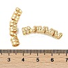 Brass Curved Tube Beads KK-P283-11G-3