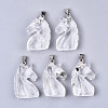 Carved Natural Quartz Crystal Pendants G-N0327-002M-1