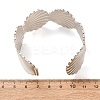 Ocean 304 Stainless Steel Shell Shape Open Cuff Bangles for Women AJEW-P127-28P-5