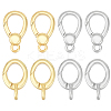 8Pcs 4 Styles Brass Spring Gate Rings KK-BC0013-65-1