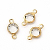 Ion Plating(IP) 304 Stainless Steel with Glass Connector Charms STAS-G305-08G-03-3