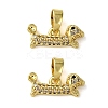 Brass Micro Pave Clear Cubic Zirconia Pendant Rhinestone Settings KK-F911-31G-1