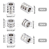 12Pcs 3 Style 316 Surgical Stainless Steel Beads STAS-DC0003-39-3