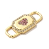 Brass Cubic Zirconia Connector Charms LS-KK-M278-01A-G-2