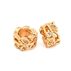 Brass Micro Pave Clear Cubic Zirconia European Beads KK-Z066-12G-2