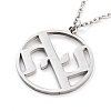 Non-Tarnish 304 Stainless Steel Pendant Necklaces NJEW-P306-01P-1
