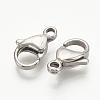 304 Stainless Steel Lobster Claw Clasps X-STAS-S076-71B-1