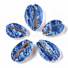 Printed Natural Cowrie Shell Beads X-SSHEL-R047-01-D01-2