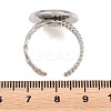 304 Stainless Steel Open Cuff Ring Components STAS-F366-09E-P-2