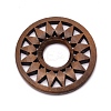 Splint Flat Round Pendants WOOD-WH0115-70B-1