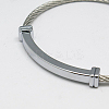 304 Stainless Steel Torque Bangle BJEW-F003-61H1-2
