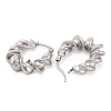 Non-Tarnish 304 Stainless Steel Hoop Earrings EJEW-K259-08P-2