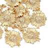 SHEGRACE Brass Micro Pave Clear Cubic Zirconia Pendants XGRQ2C465-405G-1