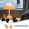 Glass Crystal Lamp Finials with Iron Finish Base FIND-WH0148-176C-4