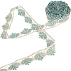 6Yards Polyester Wavy Lace Trim Ribbon SRIB-GF0001-45C-1