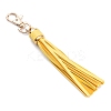 Imitation Leather with Light Gold Alloy Clasps Tassel Big Pendants Decorations AJEW-WH0223-28A-04-1