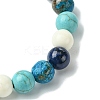 Summer Beach Turtle/Starfish Dyed Synthetic Turquoise Bracelets BJEW-JB10896-5
