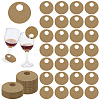 Kraft Paper Wine Glass Charms AJEW-WH0248-688-1