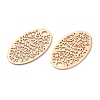 Long-Lasting Plated Brass Filigree Pendants KK-K336-11KCG-2