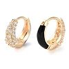 Brass Micro Pave Clear Cubic Zirconia Hoop Earrings for Women EJEW-S234-07G-01-1