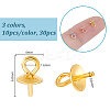 30Pcs 3 Colors 925 Sterling Silver Peg Bails STER-GA0001-13-2