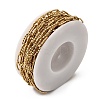 304 Stainless Steel Textured Paperclip Chains CHS-P029-01G-3