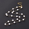 Vacuum Plating 304 Stainless Steel Beaded Necklaces NJEW-E064-02G-2