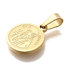 PVD Vacuum Plating 304 Stainless Steel Charms STAS-U035-16G-2