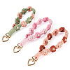 3Pcs Cotton Braided Flower Pendant Decorations AJEW-TA0002-72D-2