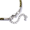 Polyester Cord Braided Bracelet Makings MAK-Z003-01P-10-3