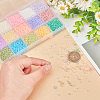 150g 15 Colors Imitation Jade Glass Round Seed Beads GLAA-AR0001-62-3
