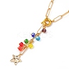 Rainbow Color Star Jewelry Sets SJEW-JS01117-4