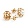 304 Stainless Steel Stud Earrings EJEW-F246-02G-3