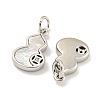 Brass Micro Pave Clear Cubic Zirconia Pendants KK-P275-20P-2