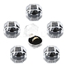 20Pcs Transparent Plastic Ring Boxes OBOX-YW0001-01-1