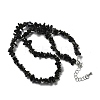 Natural Supper 7 Rutilated Quartz Chip Beaded Necklaces for Men Women NJEW-G159-01M-4