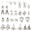65Pcs 13 Styles Tibetan Style Alloy Pendants TIBE-SC0002-48-1