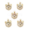 Brass Micro Pave Cubic Zirconia Pendants KK-M240-03-1