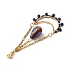 Teardrop Glass Seed & Synthetic Spinel Beads Pendant Decorations HJEW-MZ00024-03-4