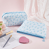 2Pcs 2 Styles Portable Travel Polyester Cosmetic Zipper Storage Clutch Bags ABAG-CY0001-01A-3