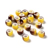 Spray Painted ABS Plastic European Beads KY-G033-02A-12-1