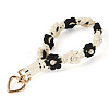 Cotton Braided Flower Pendant Decorations AJEW-TAC0030-032G-03-2