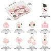 36Pcs 9 Styles Valentine's Day Theme Alloy Enamel Pendants ENAM-FS0002-52-4