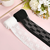 2Pcs 2 Colors Polyester Lace Long Silk Scarf for Women Girls AJEW-GF0011-28E-7